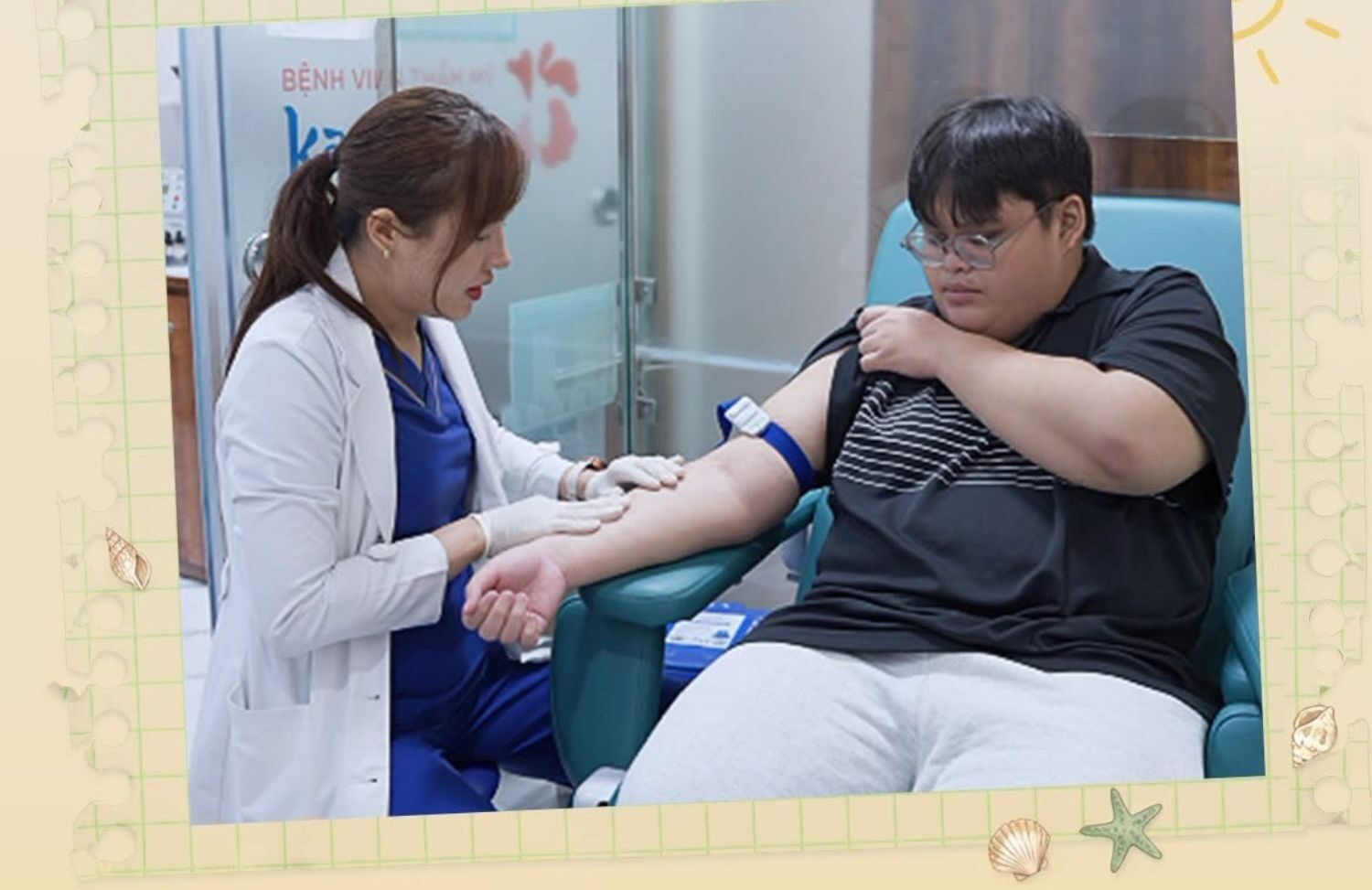 Trẻ được kiểm tra sức khỏe toàn diện trước khi lên phác đồ giảm cân